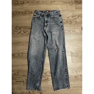 Tommy‎ Jeans Blue Wash Denim Pants 30x32 Grunge Distressed Unisex Fall Winter